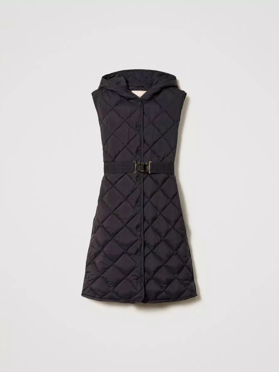 Twinset Gilet Imbottito con fibbia Oval T Nero