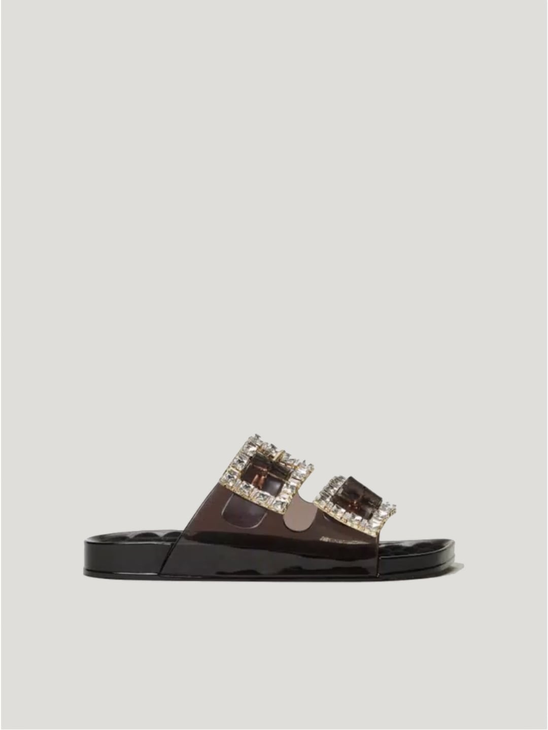 Twinset Sandali slide con fibbia gioiello Nero