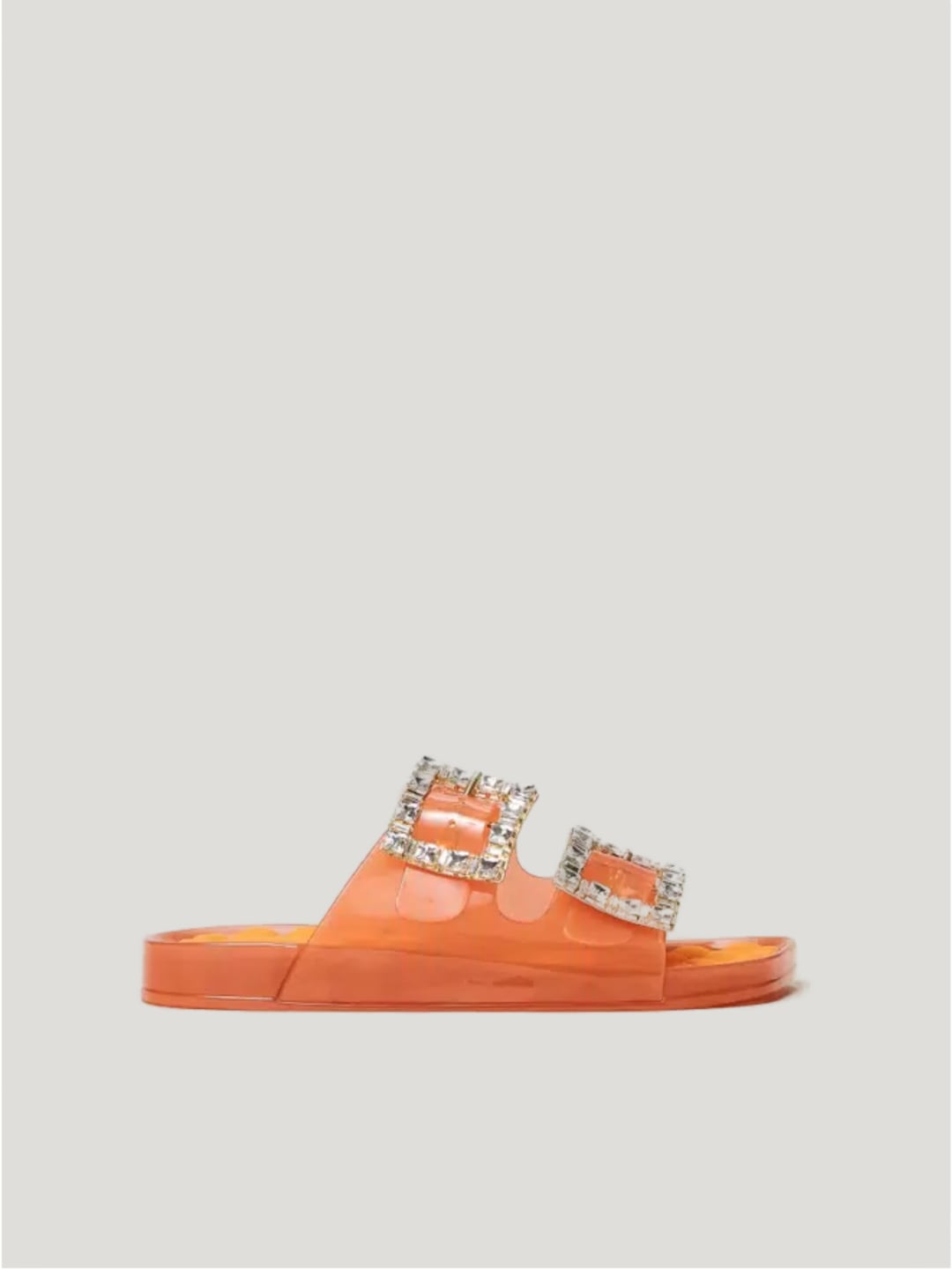 Twinset Sandali slide con fibbia gioiello Arancione