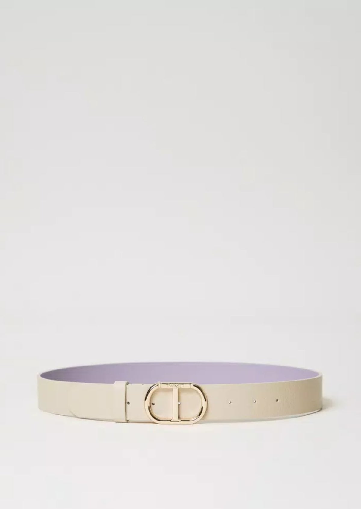 Twinset Cintura reversibile con fibbia Oval T a scatto Neve Lavanda