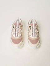 Sneakers slip on in pelle con inserti Col Beige Almond Milk