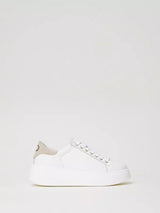 Twinset Sneakers in pelle con dettaglio a contrasto Bicolor Ottico Canion Sunset