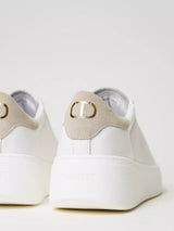 Sneakers in pelle con dettaglio a contrasto Bic. Ottico/Parchment