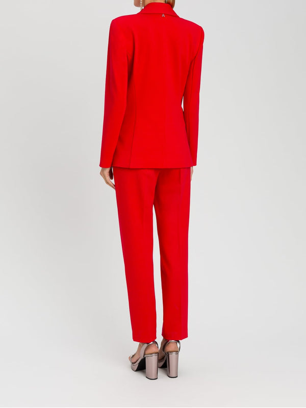 Twinset Pantaloni Actitude In viscosa Rosso