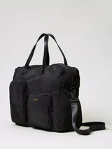 Twinset Borsa shopper in tessuto tecnico Nero