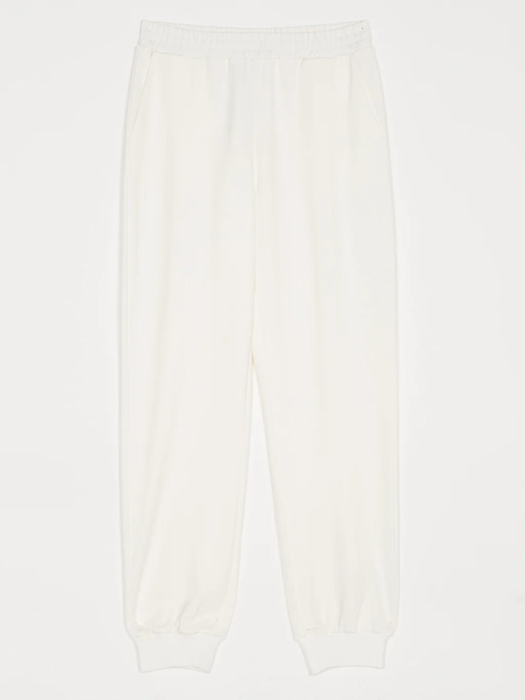 Twinset Pantaloni Joggers con Tasche Bianco