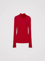 Twinset Maglia fitted in viscosa Rosso