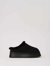 Twinset Scarpe sabot con faux fur Nero