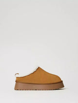 Twinset Scarpe sabot con faux fur Cammello