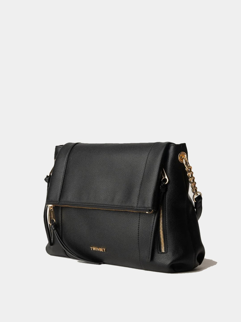 Twinset Borsa Hobo con Zip Nero