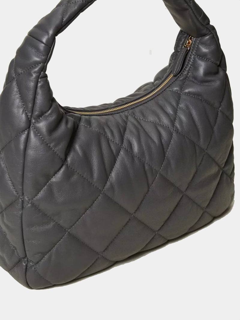 Twinset Borsa hobo grande quilted imbottita Grigio