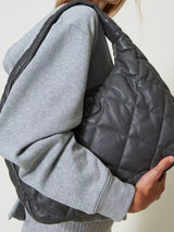 Twinset Borsa hobo grande quilted imbottita Grigio