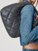 Twinset Borsa hobo media quilted imbottita Grigio