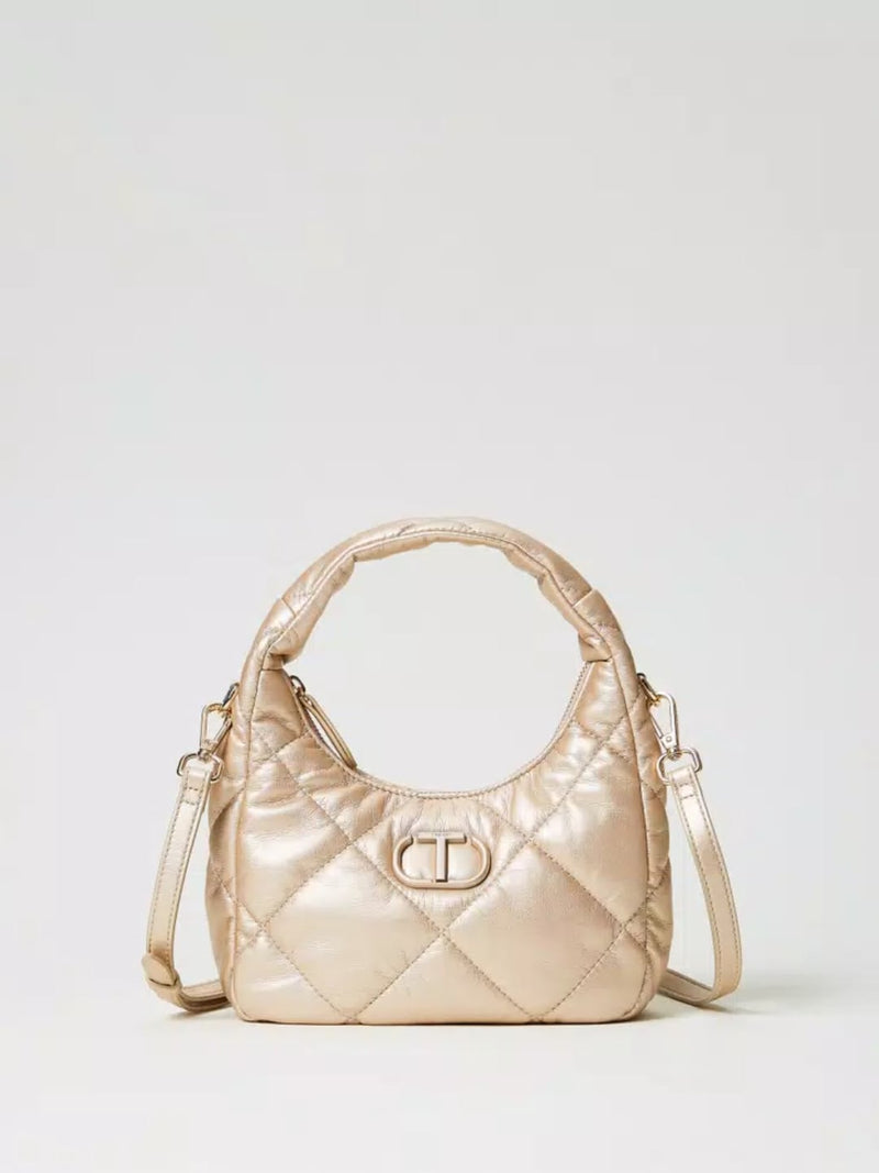 Twinset Borsa hobo piccola quilted imbottita Oro