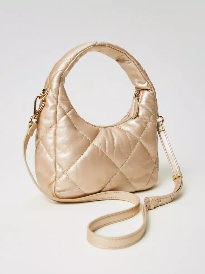 Twinset Borsa hobo piccola quilted imbottita Oro