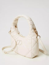 Twinset Borsa hobo piccola quilted imbottita Old White