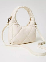 Twinset Borsa hobo piccola quilted imbottita Old White