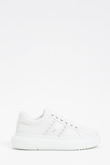 Twinset Sneakers con Inserti in Strass Bianco Ottico