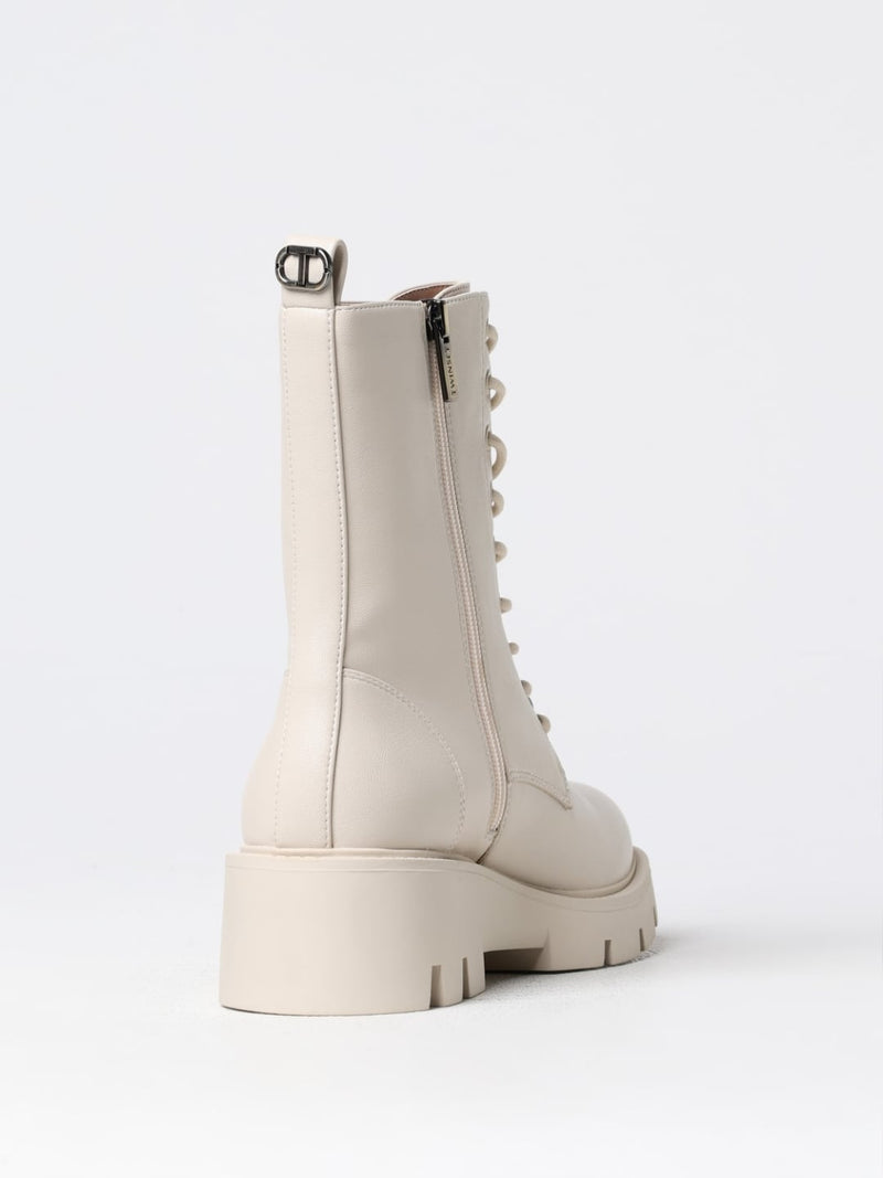 Twinset Anfibio in pelle sintetica Old White