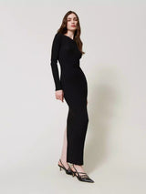 Twinset Décolleté sling back in vernice con cinturini Nero