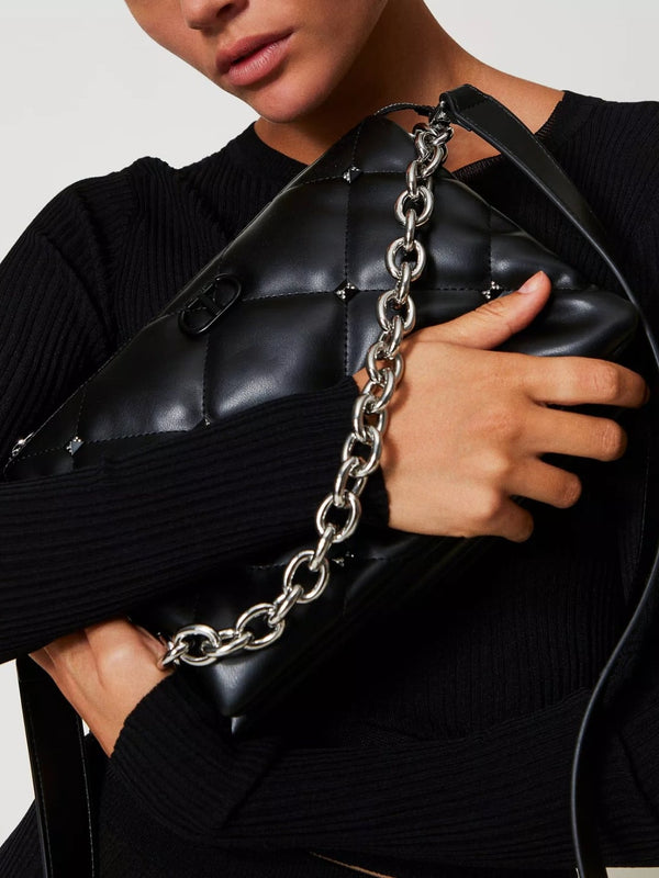 Twinset Borsa a tracolla Via Manzoni con borchie Nero