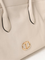 Twinset Borsa Shopper con Doppi Manici Off White