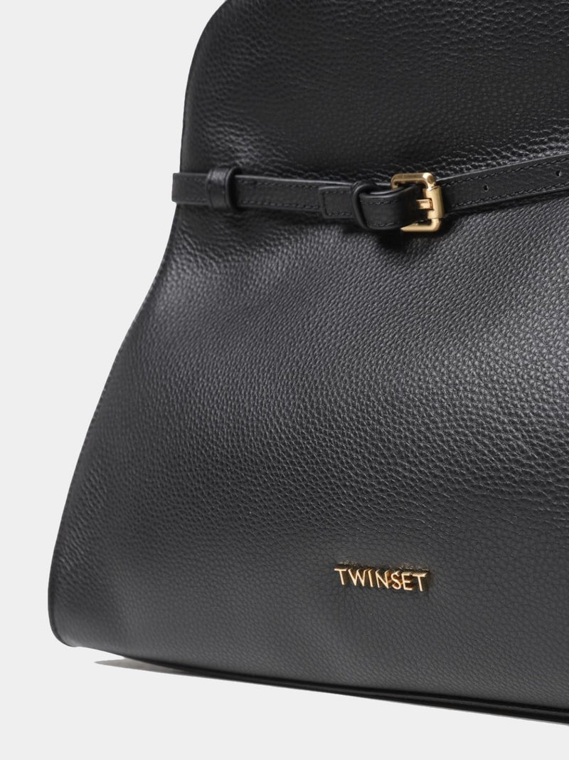 Twinset Bauletto grande in pelle Nero