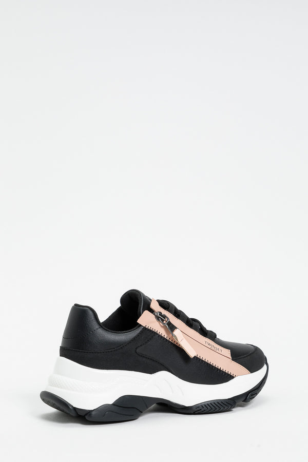 Twinset Sneakers running con Zip Nero