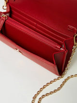 Twinset Portafoglio con tracolla e Oval T Rosso Pompeiano