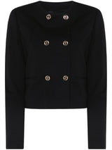 Twinset Giacca A Doppiopetto Con Bottoni Oval T Nero