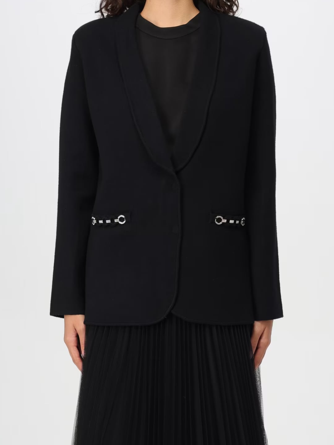 Twinset Blazer Twinset in misto viscosa Nero