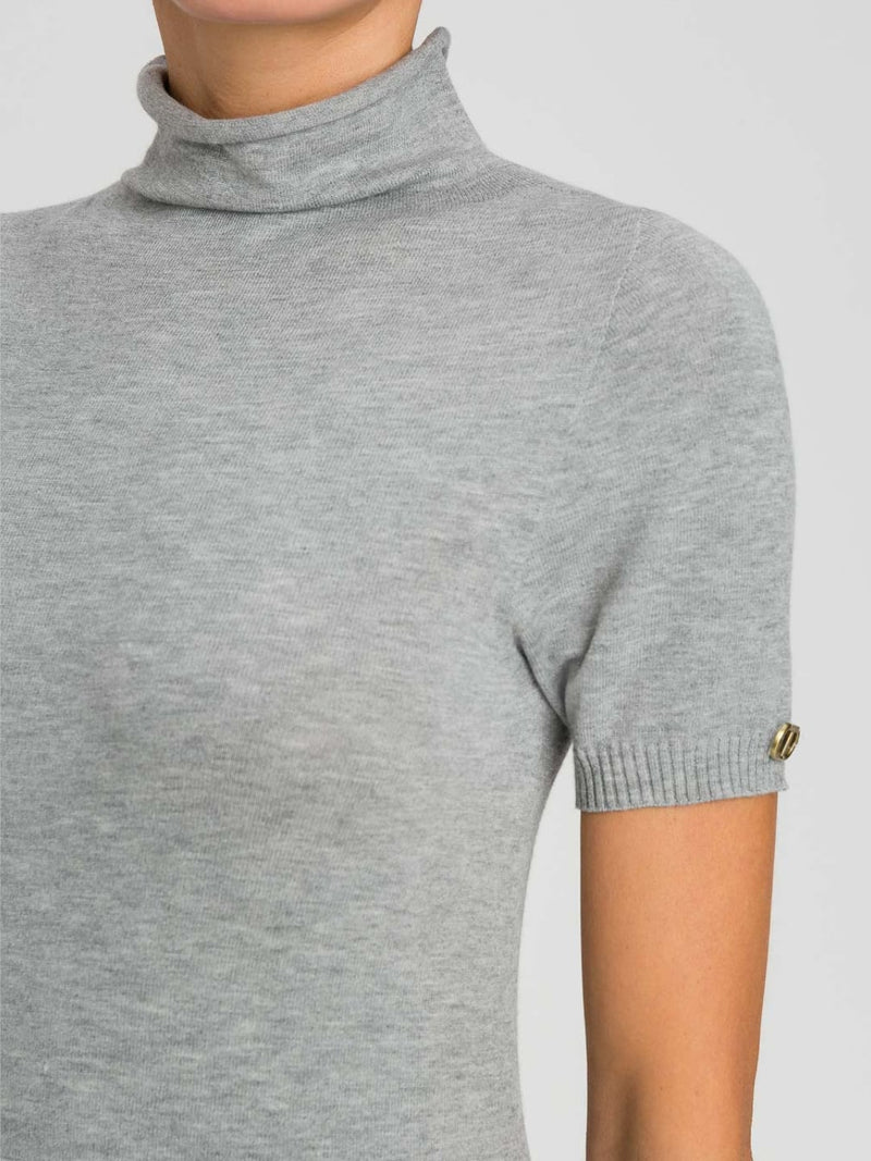 Twinset Maglia a lupetto in viscosa  Grigio Warm Me