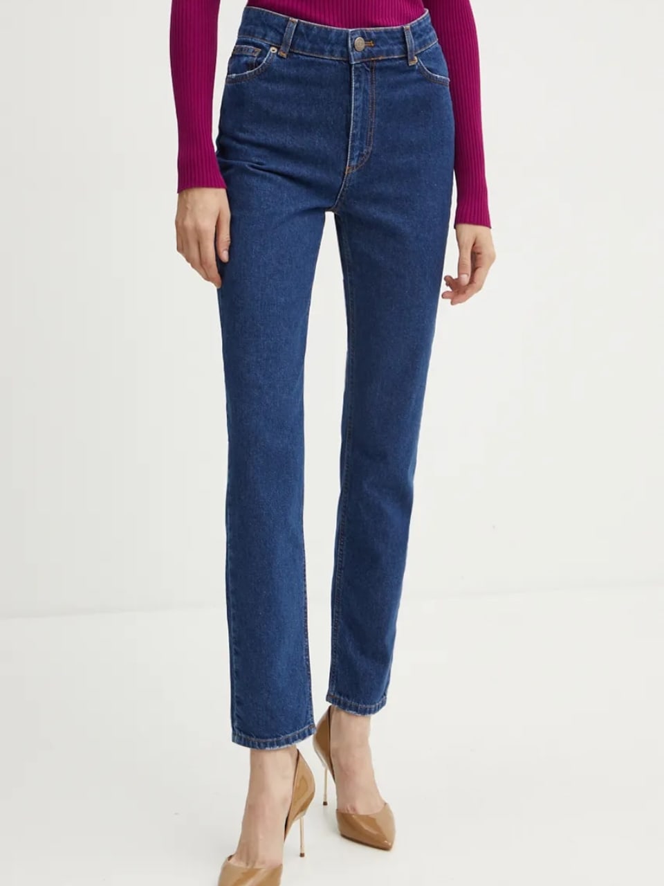 Twinset Jeans blu slim fit con patch logo Denim