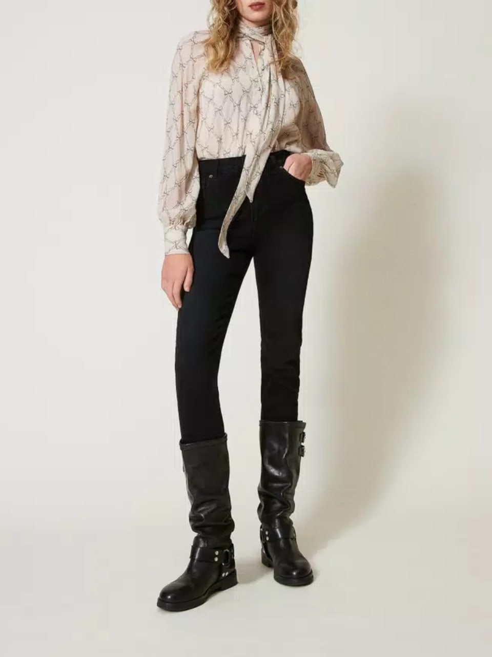 Twinset Jeans slim fit cinque tasche Denim Nero