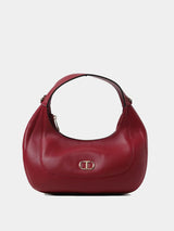 Twinset Borsa Hobo in pelle sintetica a grana Rosso