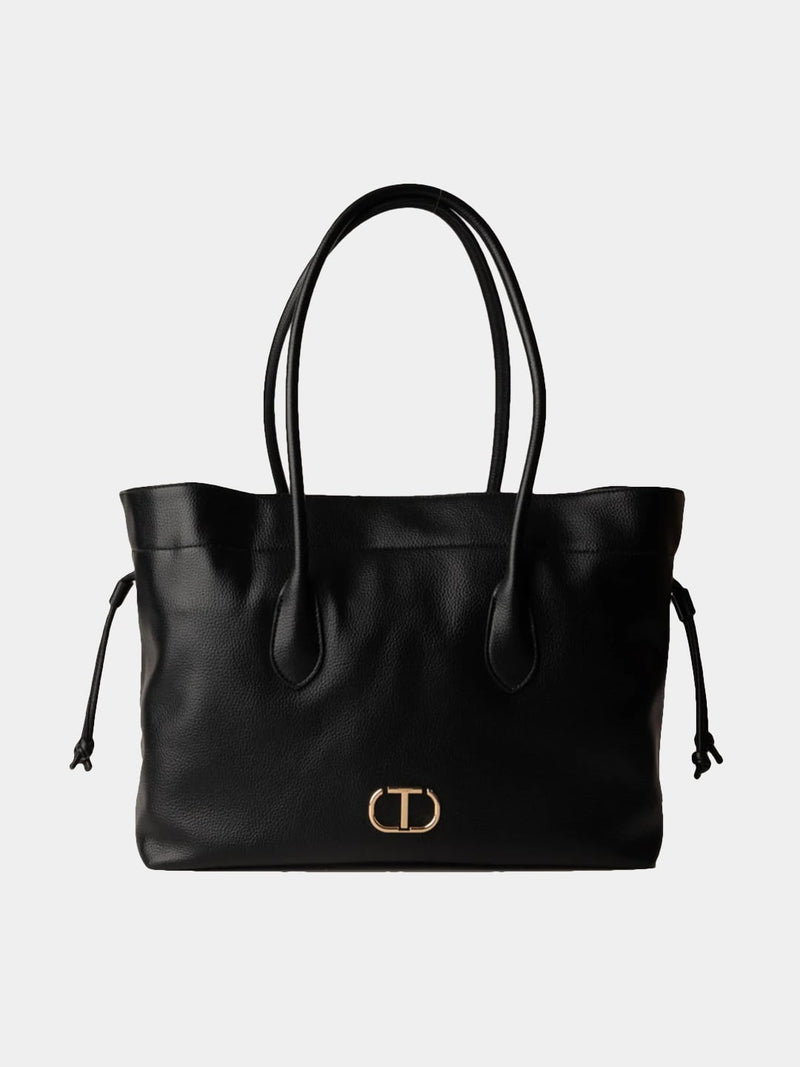 Twinset Borsa Shopper con Doppi Manici Nero