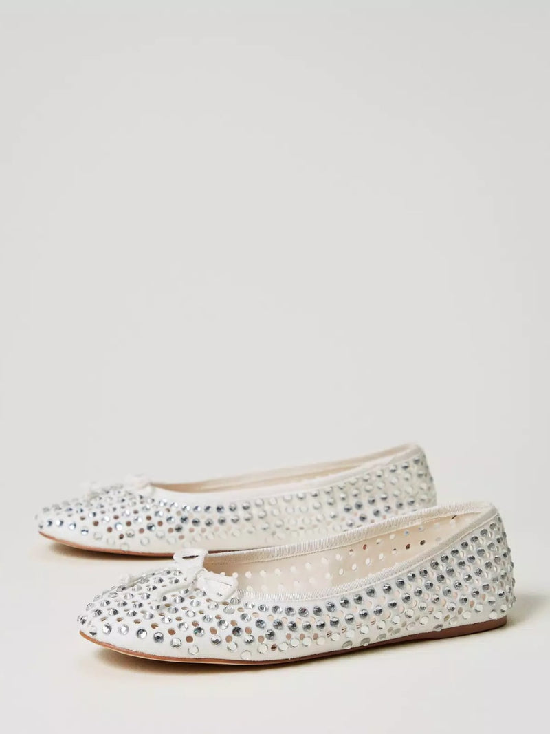 Twinset Ballerine con strass all over Sugar