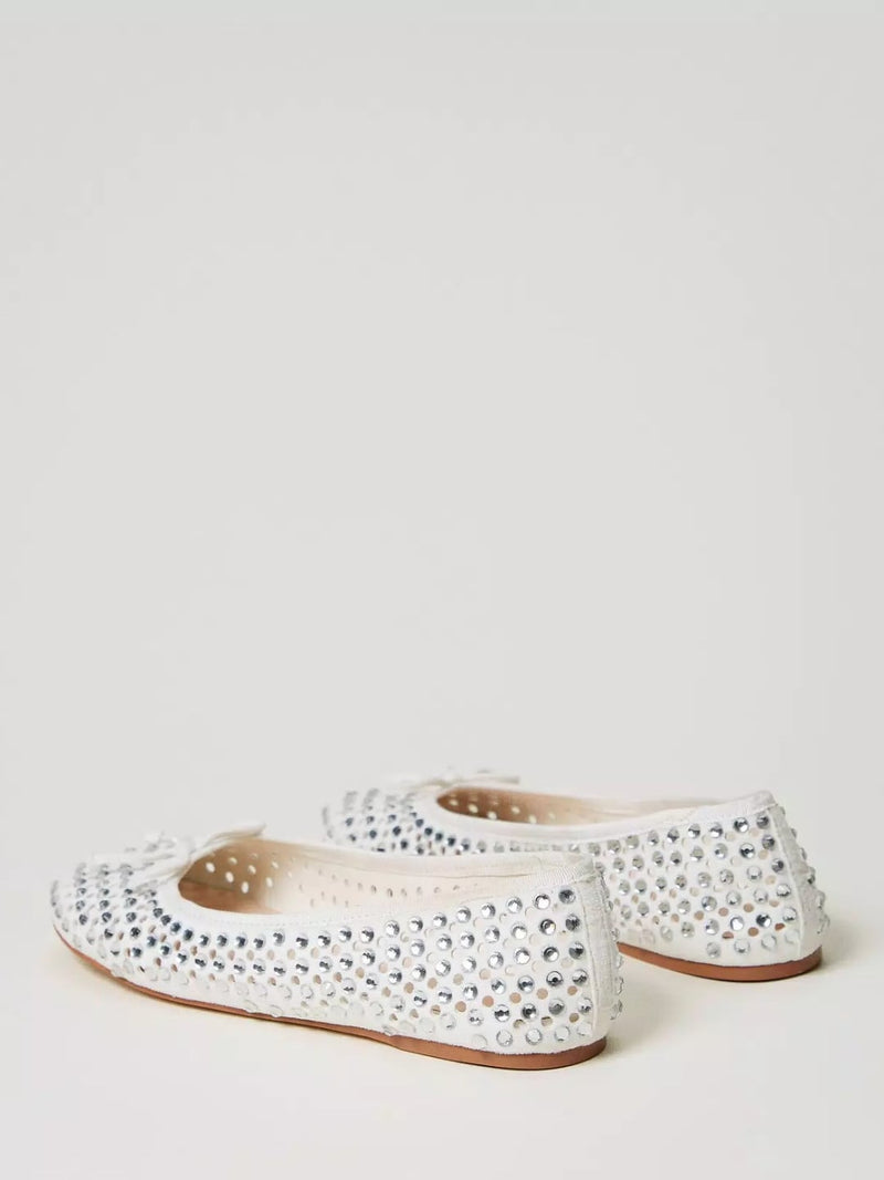 Twinset Ballerine con strass all over Sugar