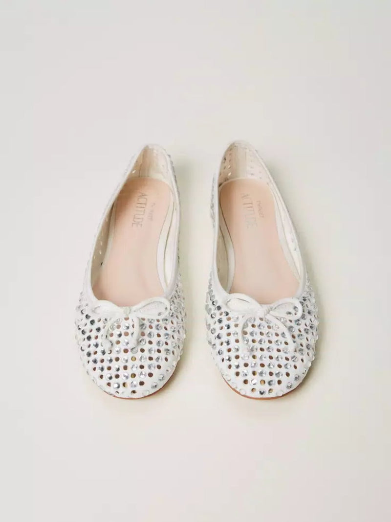 Twinset Ballerine con strass all over Sugar