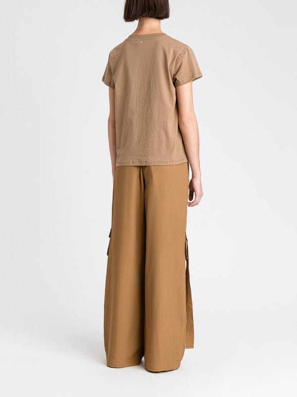 Twinset T-Shirt Actitude in cotone con logo Beige