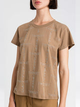 Twinset T-Shirt Actitude in cotone con logo Beige