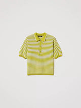 Twinset Maglia polo a righe lurex Sugar Citronelle