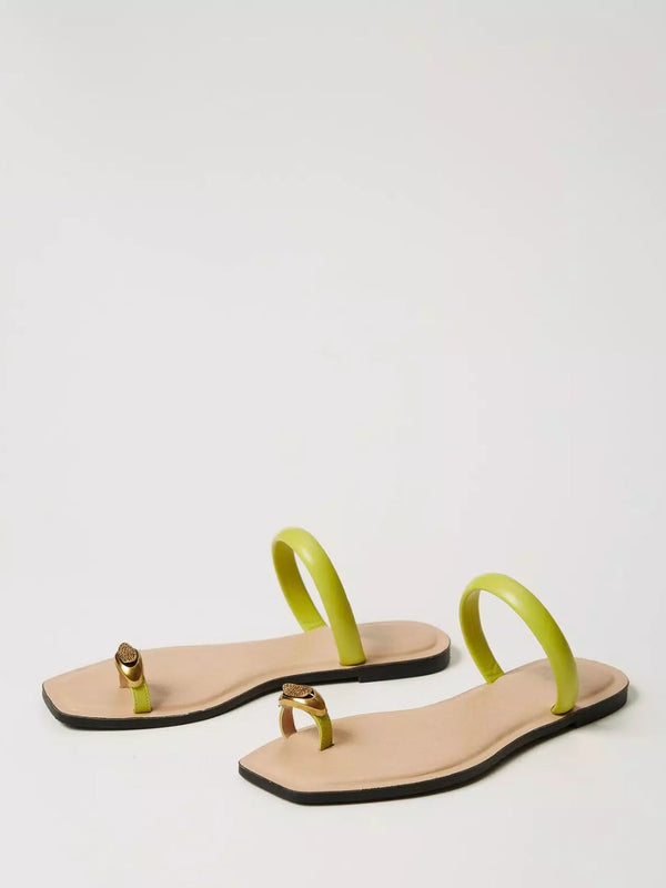 Twinset Sandali slide con dettaglio gioiello Green Grenoble