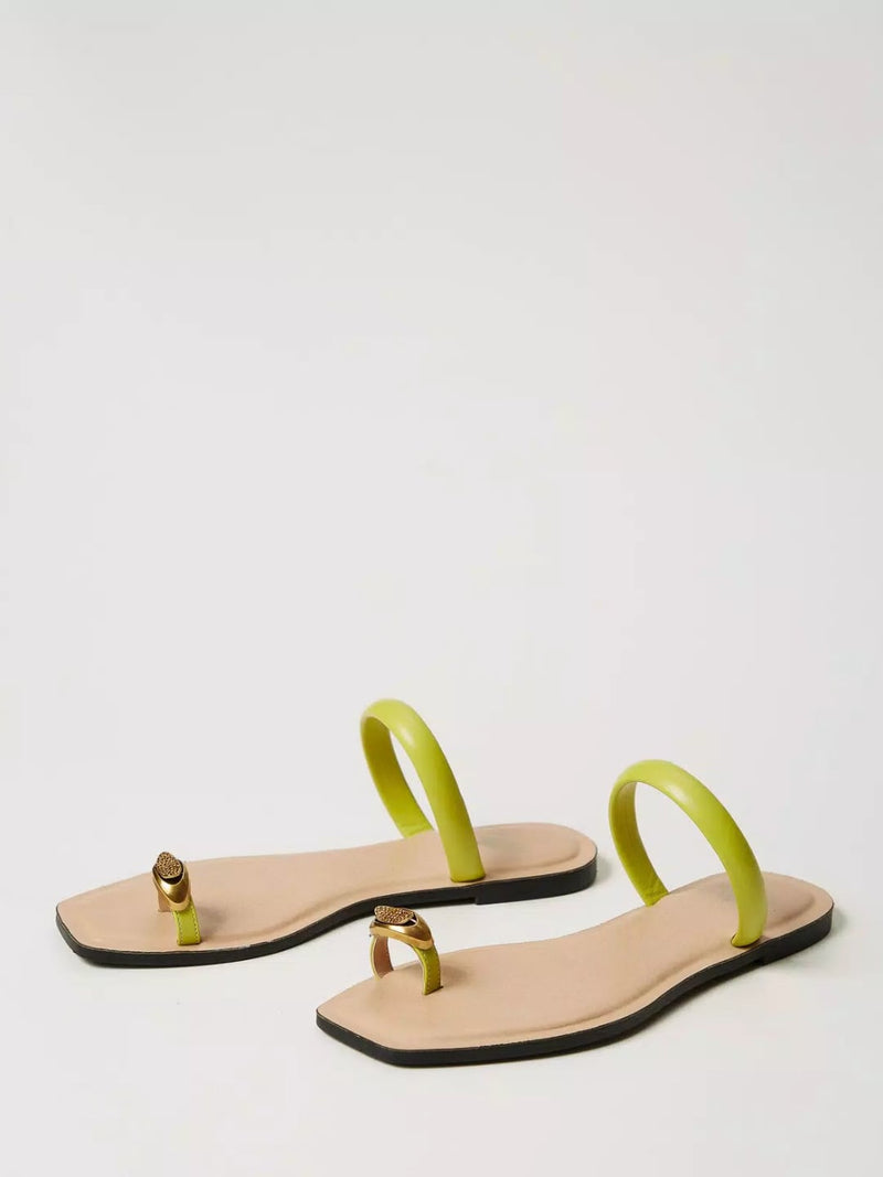 Twinset Sandali slide con dettaglio gioiello Green Grenoble