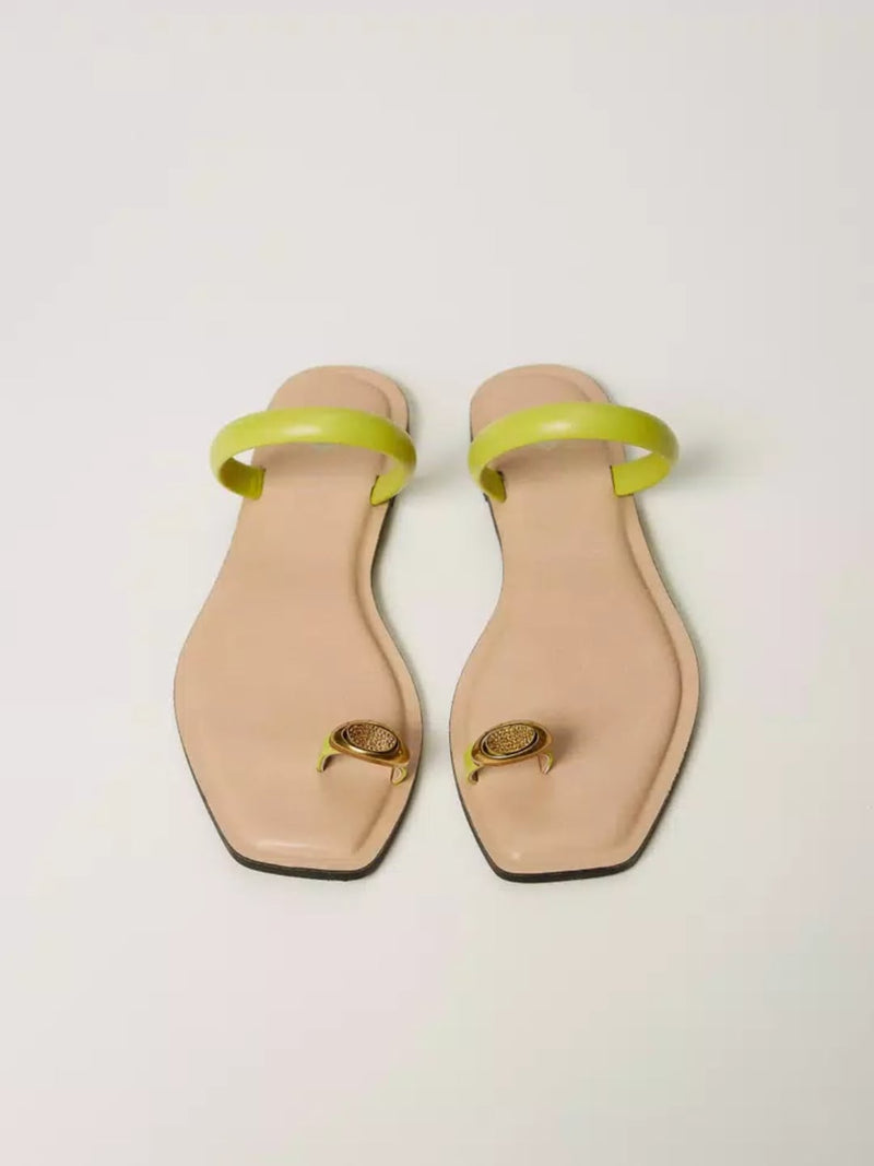 Twinset Sandali slide con dettaglio gioiello Green Grenoble