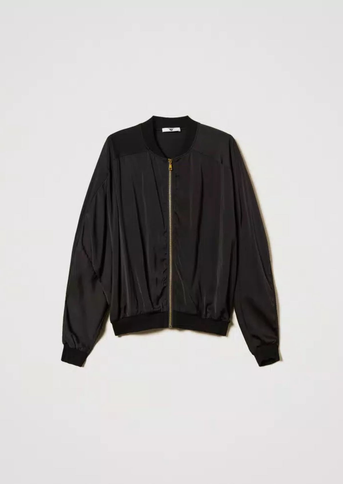 Twinset Giacca bomber in raso Nero