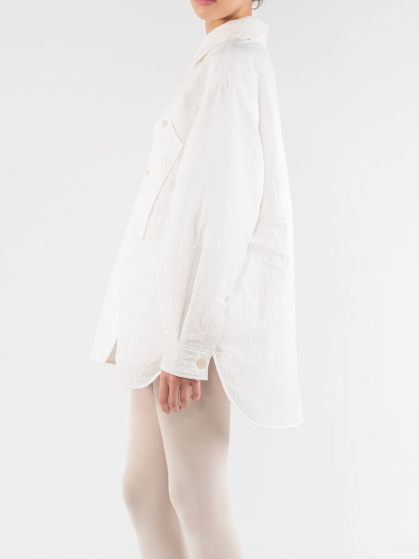 Oof Wear Camicia 9274 In Nylon Bianco