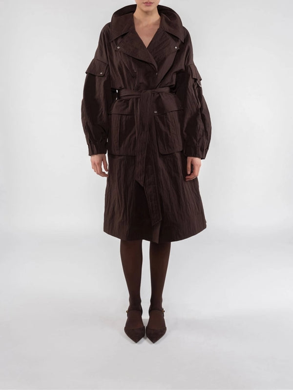 Oof Wear Trench 9276 In Nylon Fondente