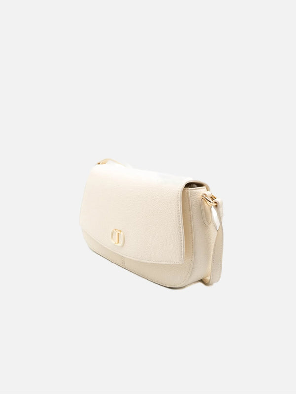 Twinset Borsa a tracolla in ecopelle con Oval T Madreperla