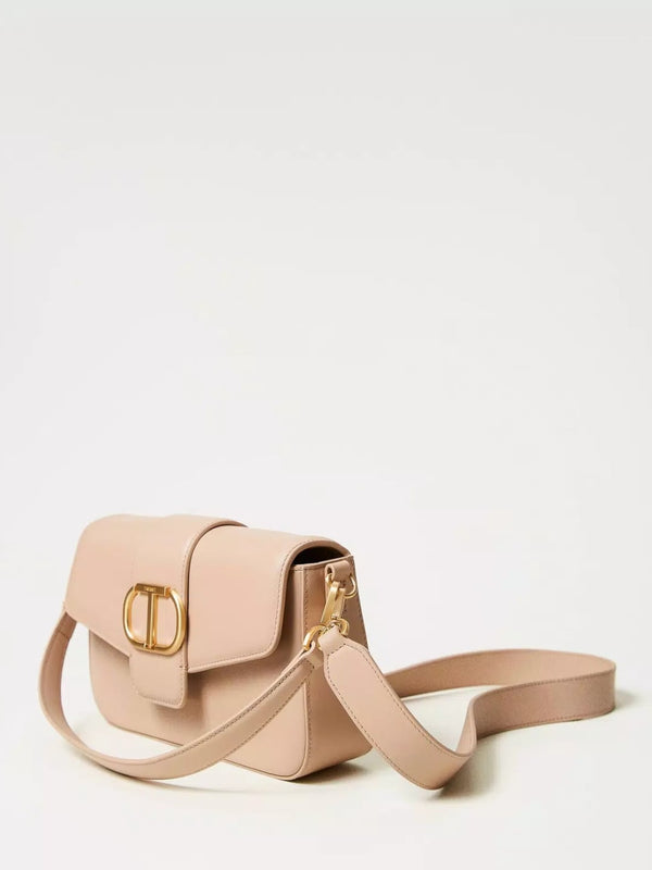 Twinset Borsa a tracolla Lila effetto paglia intrecciata Beige Rope